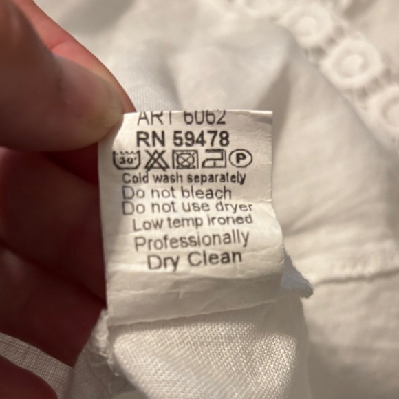 Terzo Millennio 100% Linen Sleeveless Top Lace Detail Hem Size L Resortwear - Picture 5 of 5